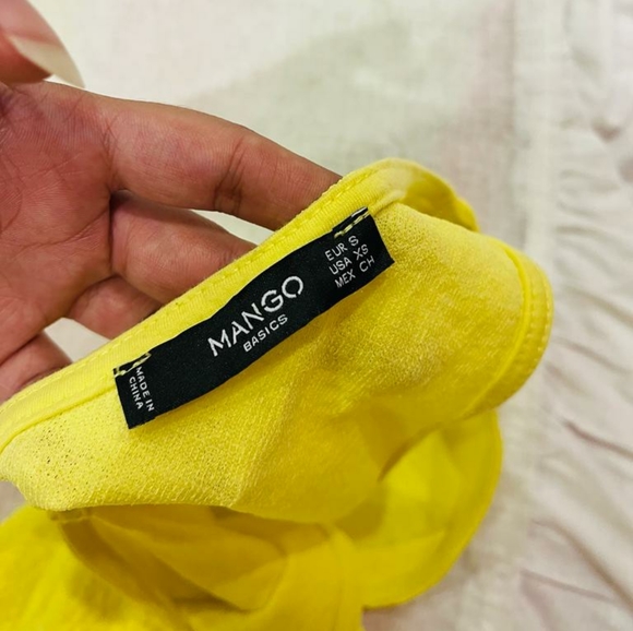 MANGO yellow textured top - Picture 8 of 15